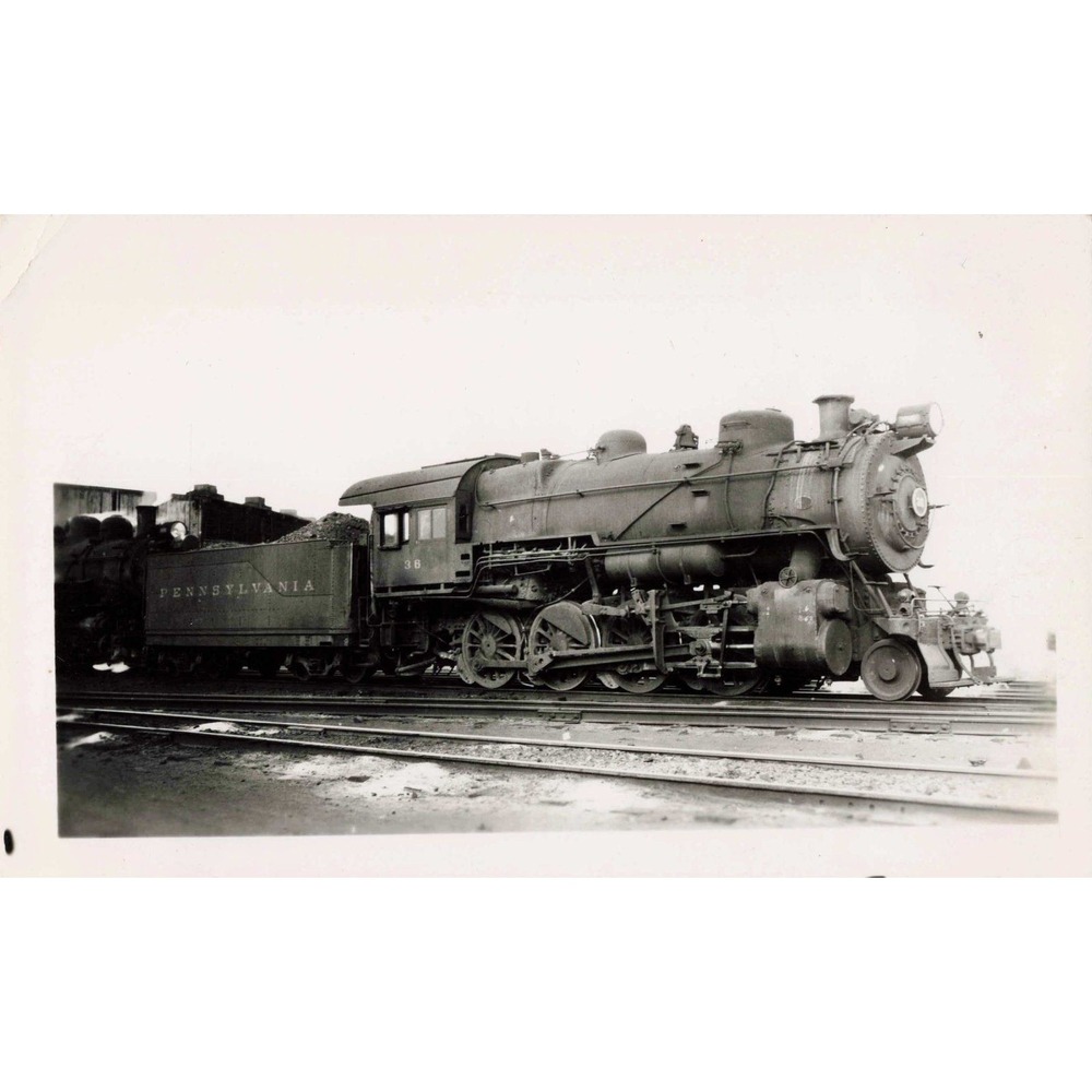 PRR Pennsylvania Railroad #36 Steam Locomotive Photo Wilmington DE 1948